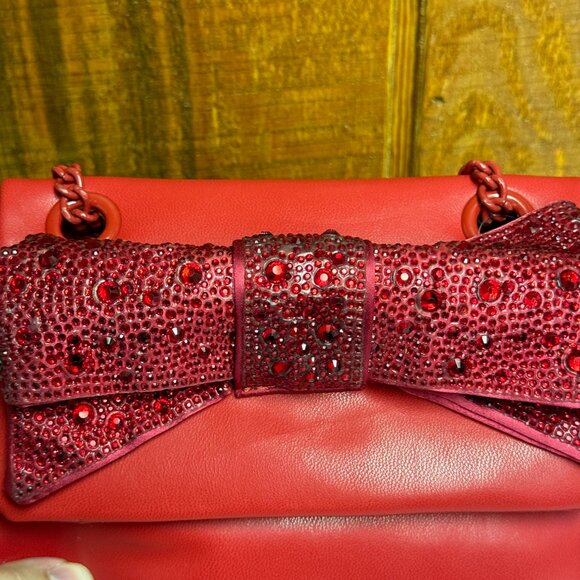 BETSEY JOHNSON All That Shimmers Bow Crossbody Bag - Picture 3 of 5
